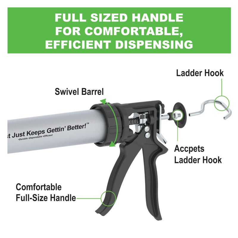 Albion Engineering Company B18S20 B-Line Manual Drive Sausage Caulking Gun, 20 oz, 18:1 Drive - Image 3